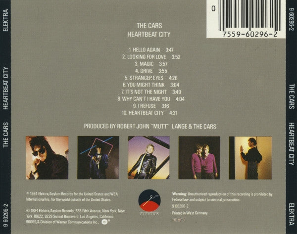 The Cars : Heartbeat City (CD, Album, Tar)