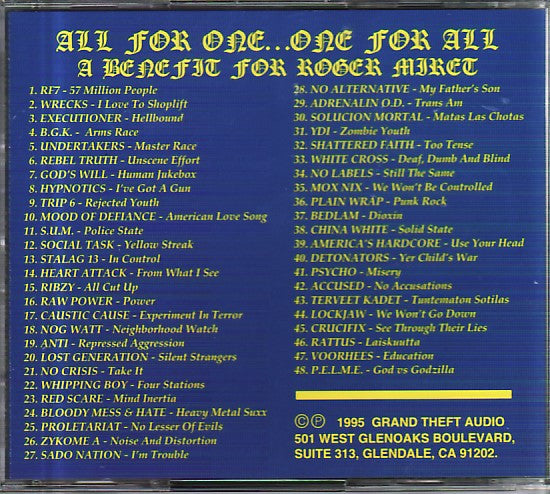 Various : All For One... One For All (CD, Comp)