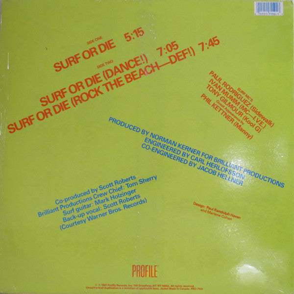 Surf MC's : Surf Or Die (12")