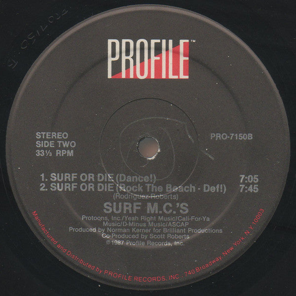 Surf MC's : Surf Or Die (12")