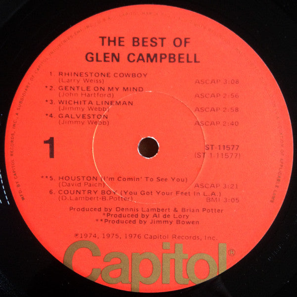 Glen Campbell : The Best Of Glen Campbell (LP, Comp, Los)