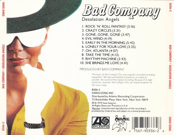 Bad Company (3) : Desolation Angels (CD, Album, RE)