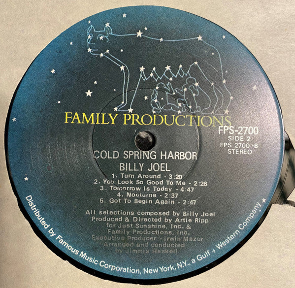 Billy Joel : Cold Spring Harbor (LP, Album, Scr)