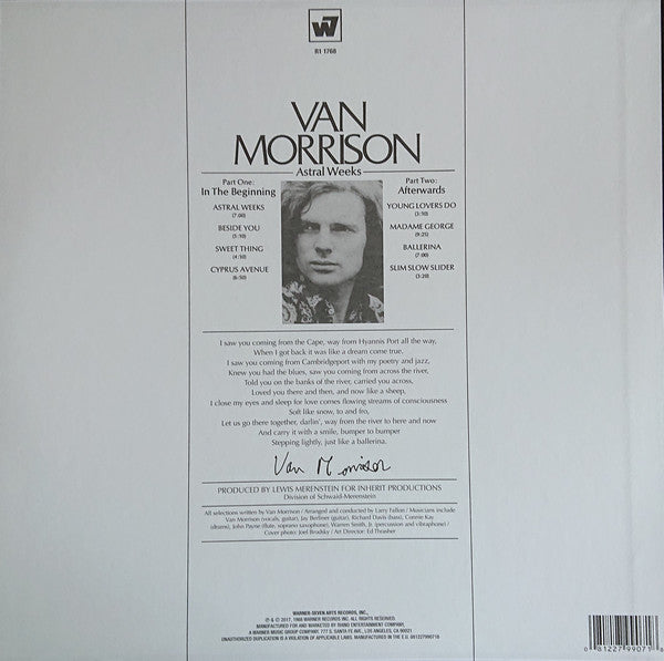 Van Morrison : Astral Weeks (LP, Album, RE, RM, RP, 180)