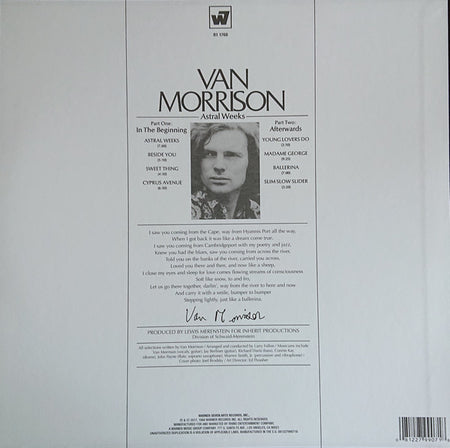 Van Morrison : Astral Weeks (LP, Album, RE, RM, RP, 180)