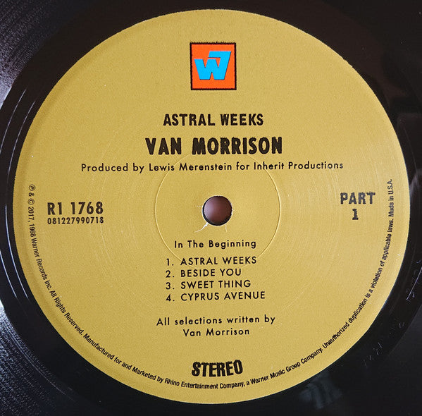 Van Morrison : Astral Weeks (LP, Album, RE, RM, RP, 180)