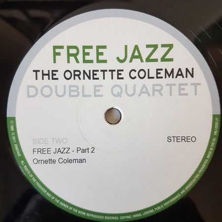 The Ornette Coleman Double Quartet : Free Jazz (LP, Album, RE)
