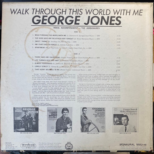 George Jones (2) : Walk Through This World With Me (LP, Album, Mono)