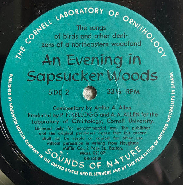 No Artist : An Evening In Sapsucker Woods (10", Album)