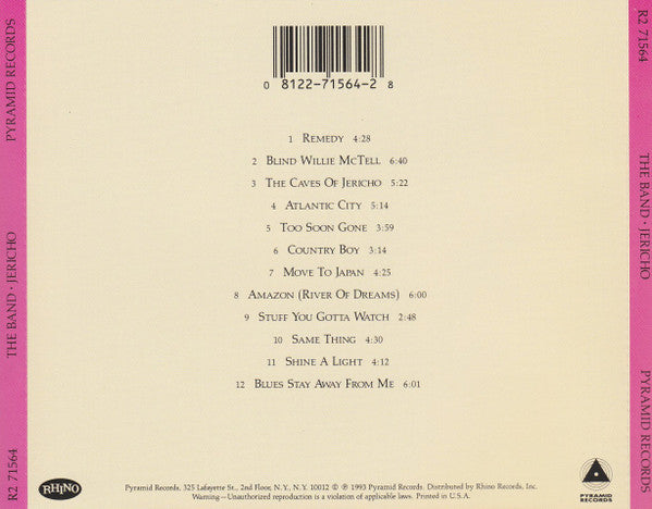 The Band : Jericho (CD, Album)