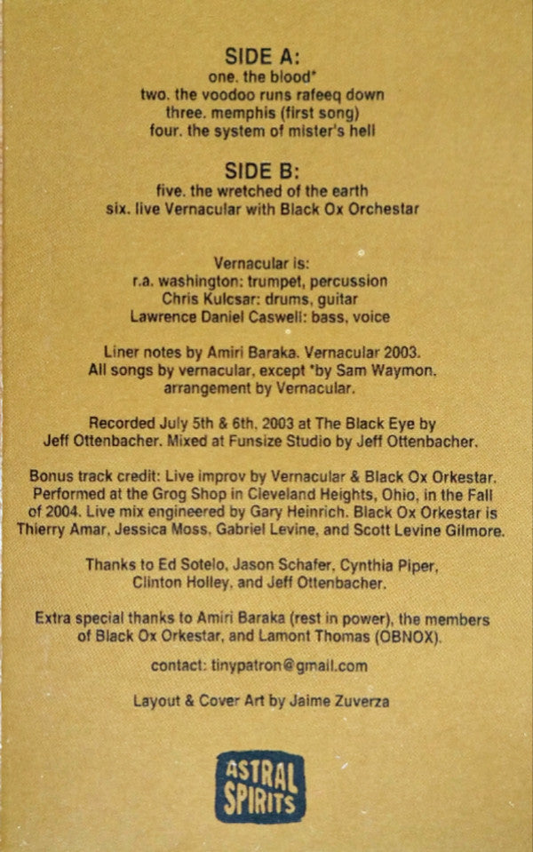 Vernacular : The Little Bird (Cass, Album, Ltd, RE, Gol)