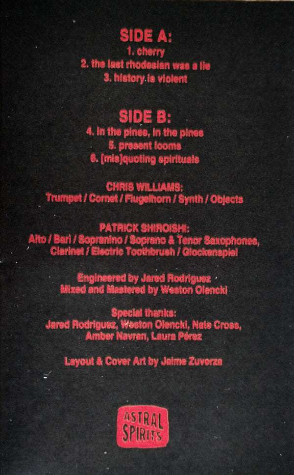 Chris Williams (84) & Patrick Shiroishi : Sans Soleil (Cass, Album, Ltd)