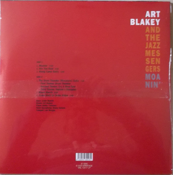 Art Blakey And The Jazz Messengers* : Moanin' (LP, Album, RE)