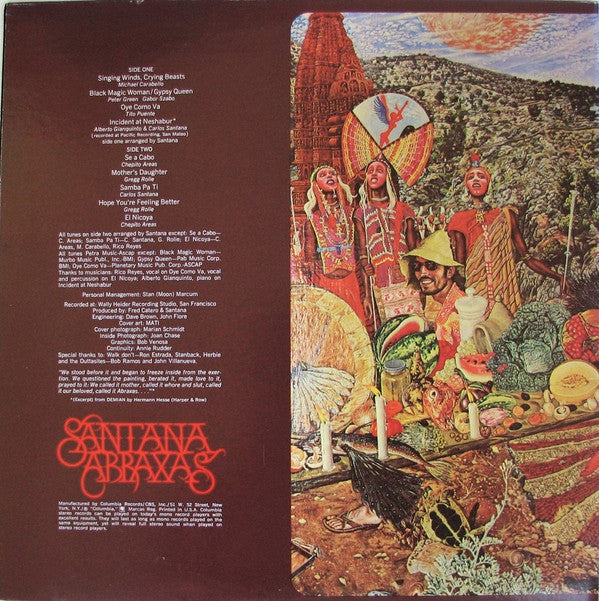 Santana : Abraxas (LP, Album, San)
