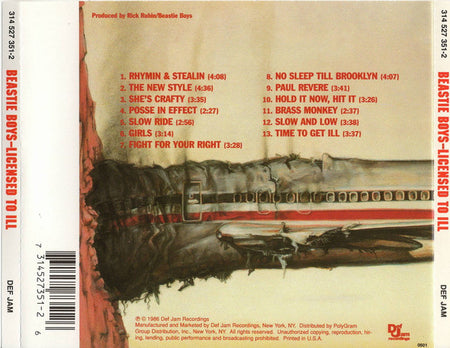 Beastie Boys : Licensed To Ill (CD, Album, RE, UML)