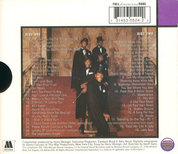 The Temptations : Anthology (The Best Of The Temptations) (2xCD, Comp, Mono, RM)