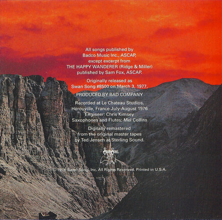 Bad Company (3) : Burnin' Sky (CD, Album, RE, RM)