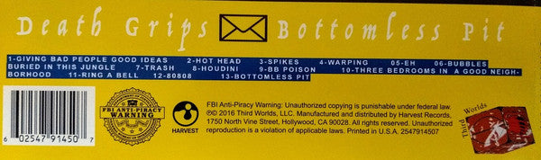 Death Grips : Bottomless Pit (CD, Album, RE)