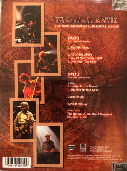 Transatlantic (2) : Whirld Tour 2010 (Live From Shepherd's Bush Empire, London) (2xDVD-V)