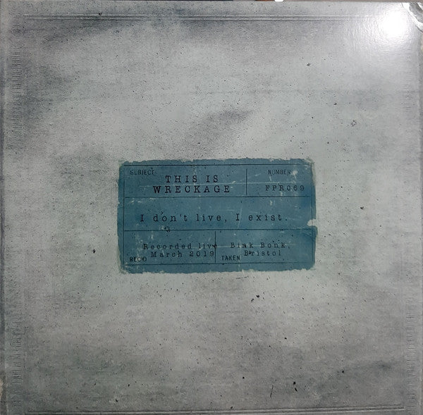 This Is Wreckage : I Don't Live, I Exist (LP, Ltd, Blu)