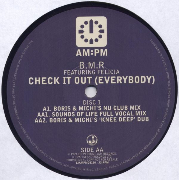 BMR Featuring Felicia Uwaje : Check It Out (Everybody) (2x12", Ltd, Promo)