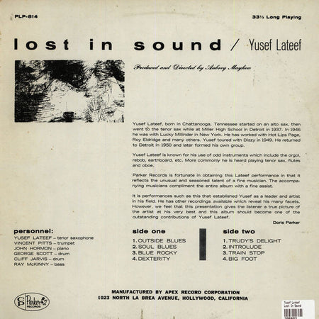 Yusef Lateef : Lost In Sound (LP, Album)