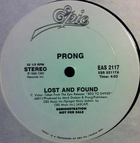 Prong : Lost And Found (12", Promo)