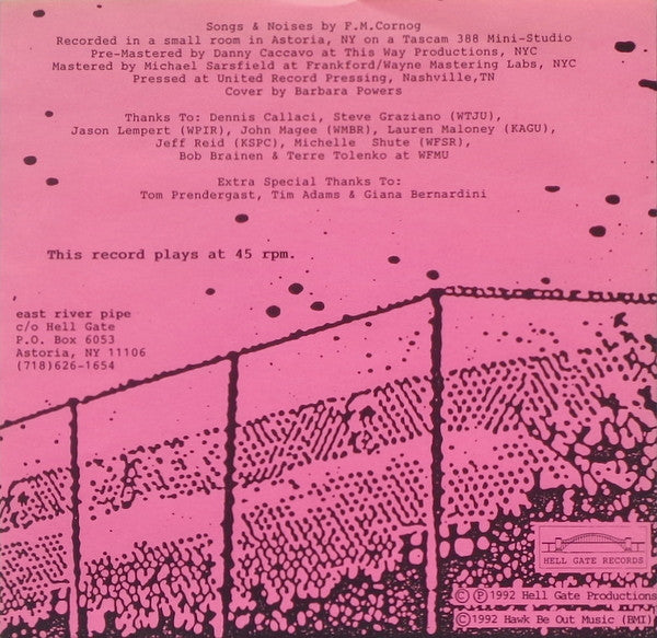 East River Pipe : Make A Deal With The City / Psychic Whore (7", Single, Pin)
