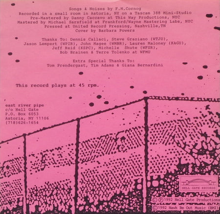 East River Pipe : Make A Deal With The City / Psychic Whore (7", Single, Pin)