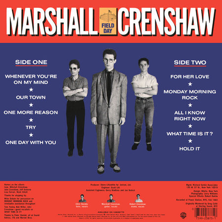 Marshall Crenshaw : Field Day (LP, Album, All)