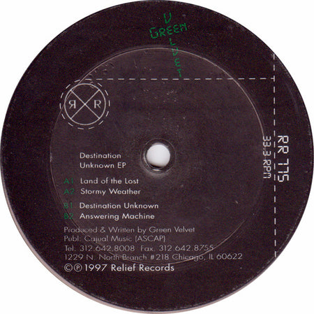 Green Velvet : Destination Unknown EP (12", EP)