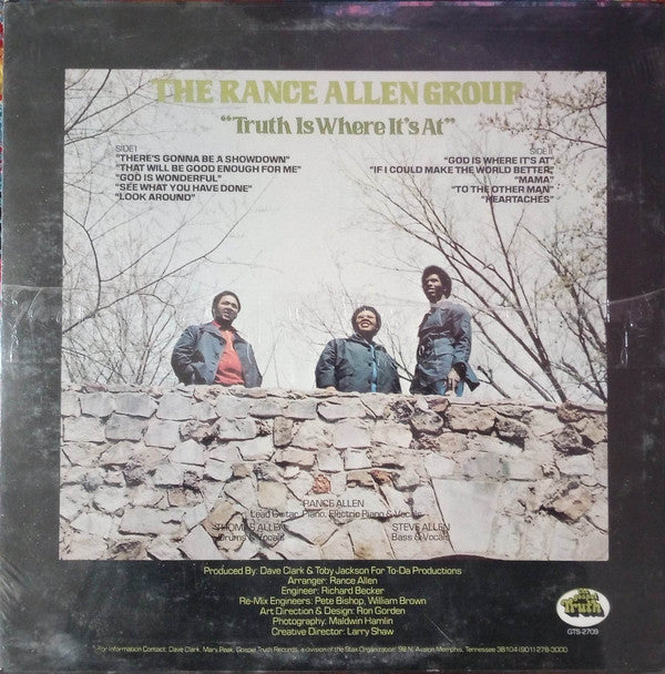 The Rance Allen Group : Truth Is Where It's At (LP, Album)