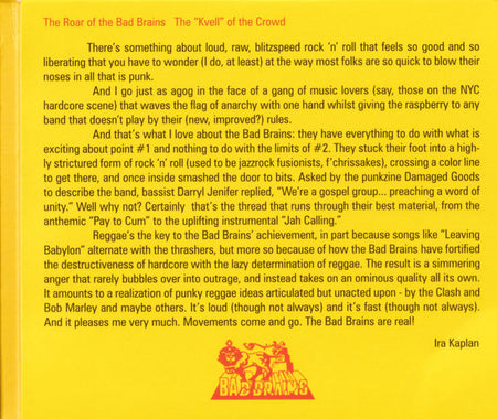 Bad Brains : Bad Brains (CD, Album, RE, RM, Dig)