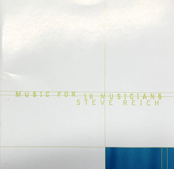 Steve Reich : Music For 18 Musicians (CD, Album, RP, O-c)