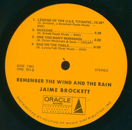 Jaime Brockett : Remember The Wind And The Rain (LP, Album)