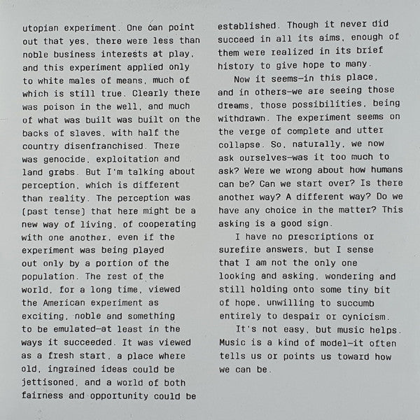 David Byrne : American Utopia (CD, Album, Tec)