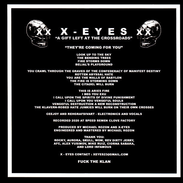 X-Eyes* / Bastard Noise : A Gift Left At The Crossroads / The Earth Will Not Miss Us  (7", EP, Cle)
