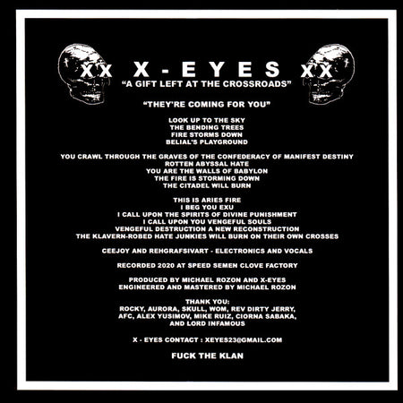 X-Eyes* / Bastard Noise : A Gift Left At The Crossroads / The Earth Will Not Miss Us  (7", EP, Cle)
