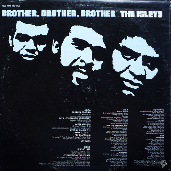 The Isley Brothers : Brother, Brother, Brother (LP, Album, Ter)