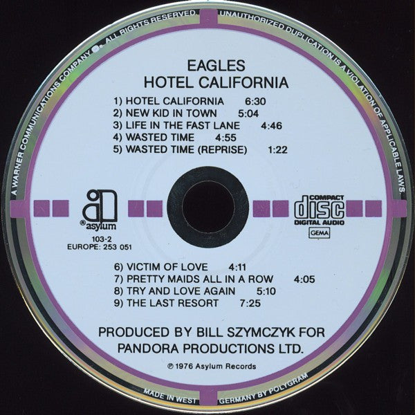 Eagles : Hotel California (CD, Album, RE, Tar)