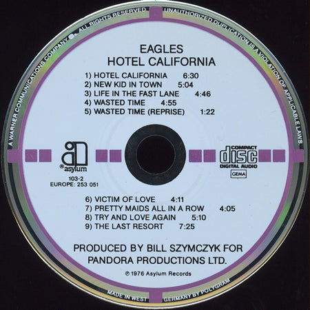 Eagles : Hotel California (CD, Album, RE, Tar)