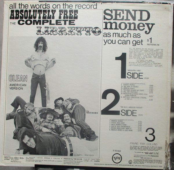 The Mothers Of Invention* : Absolutely Free (LP, Album)
