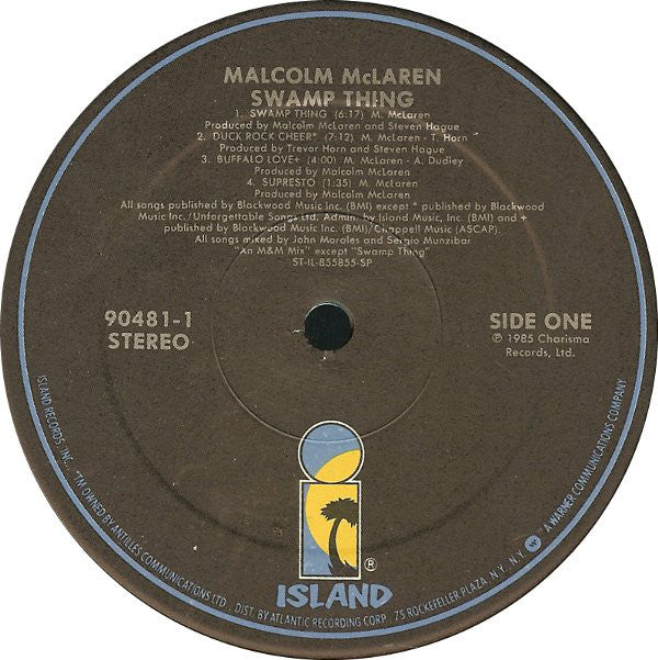 Malcolm McLaren : Swamp Thing (LP, Album, Spe)