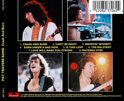 Pat Travers Band : Crash And Burn (CD, Album, RE)