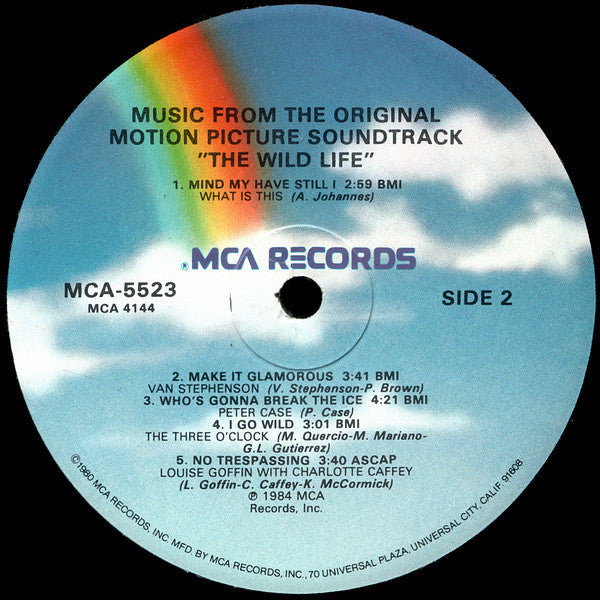 Various : The Wild Life (Music From The Original Motion Picture Soundtrack) (LP, Comp, Glo)