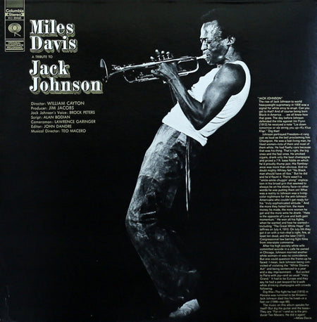Miles Davis : A Tribute To Jack Johnson - Original Soundtrack Recording (LP, Album, RE, Pit)