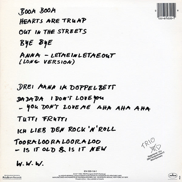 Trio : Trio And Error (LP, Album, 53 )