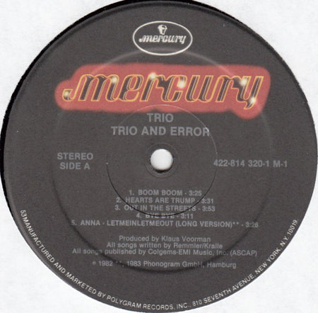 Trio : Trio And Error (LP, Album, 53 )