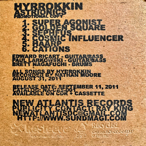 Hyrrokkin : Astrionics (CDr, EP, Promo)