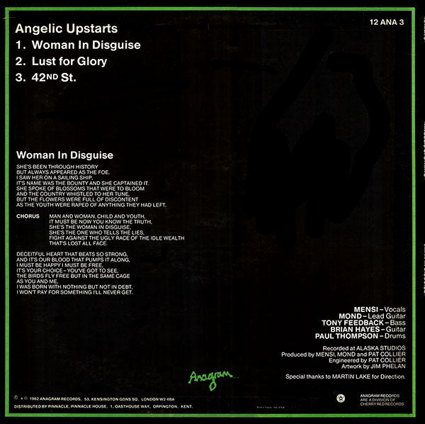 Angelic Upstarts : Woman In Disguise (12", Single)